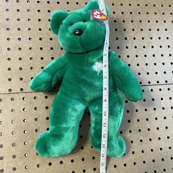 NWT Large TY Beanie Babies Buddies Erin 1998 Shamrock Green Retired RARE - Picture 10 of 10
